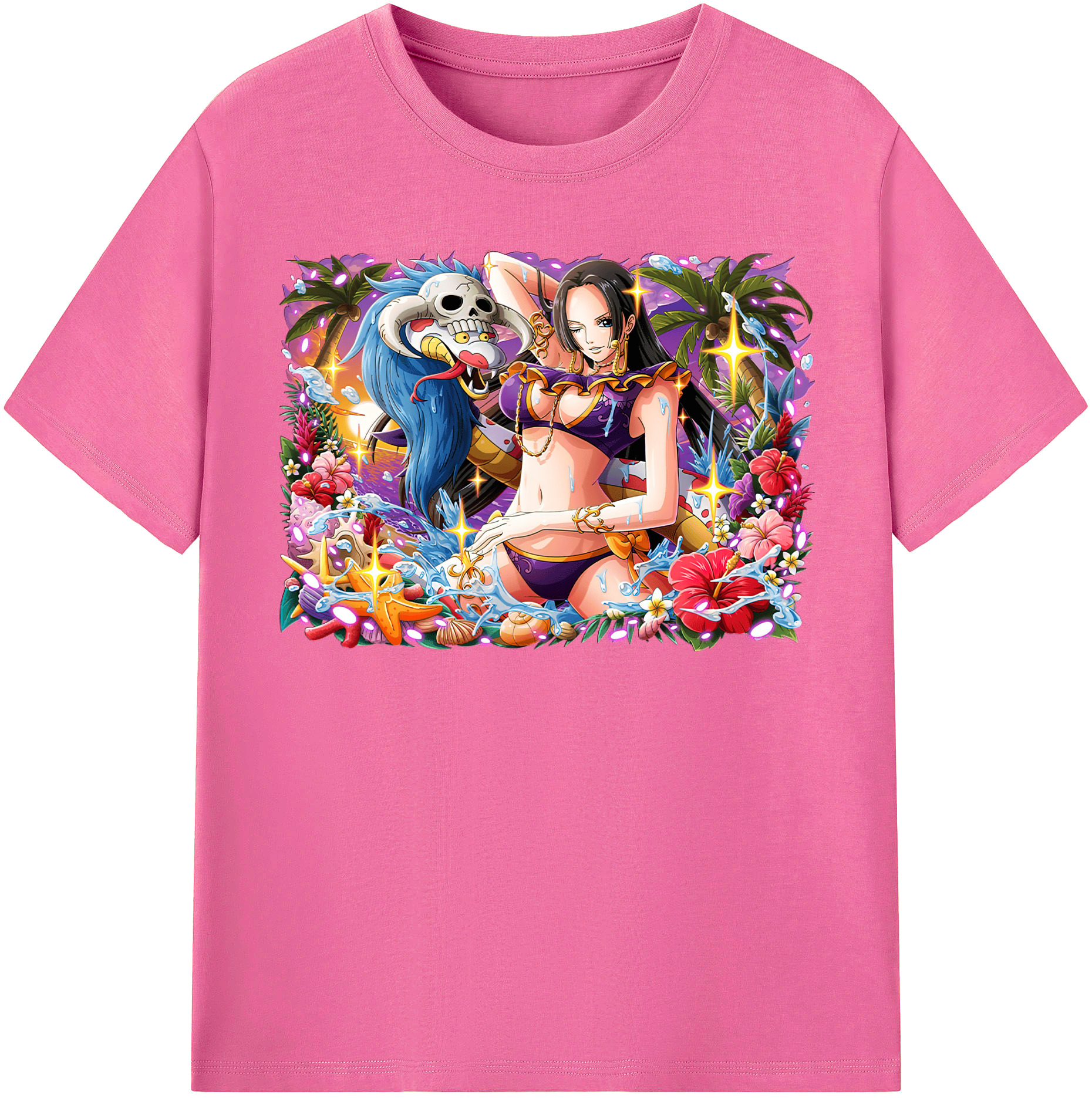 ワンピース ボア・ハンコック ONE PIECE Boa·Hancock レディースカジュアルプリントTシャツ（綿100％）